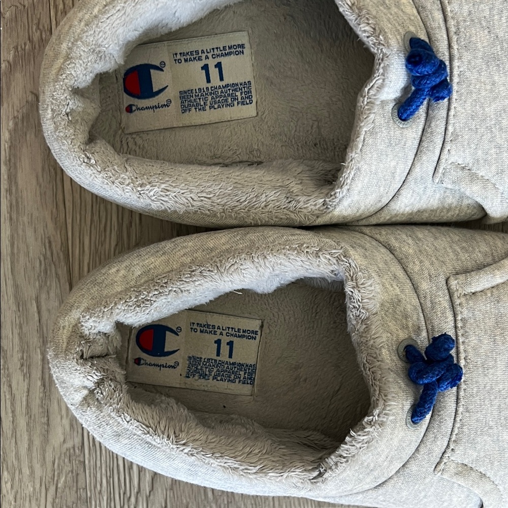 Champion University II Gray Slippers Men's Shoes Red Blue Sole Sz 11 - Picture 10 of 12